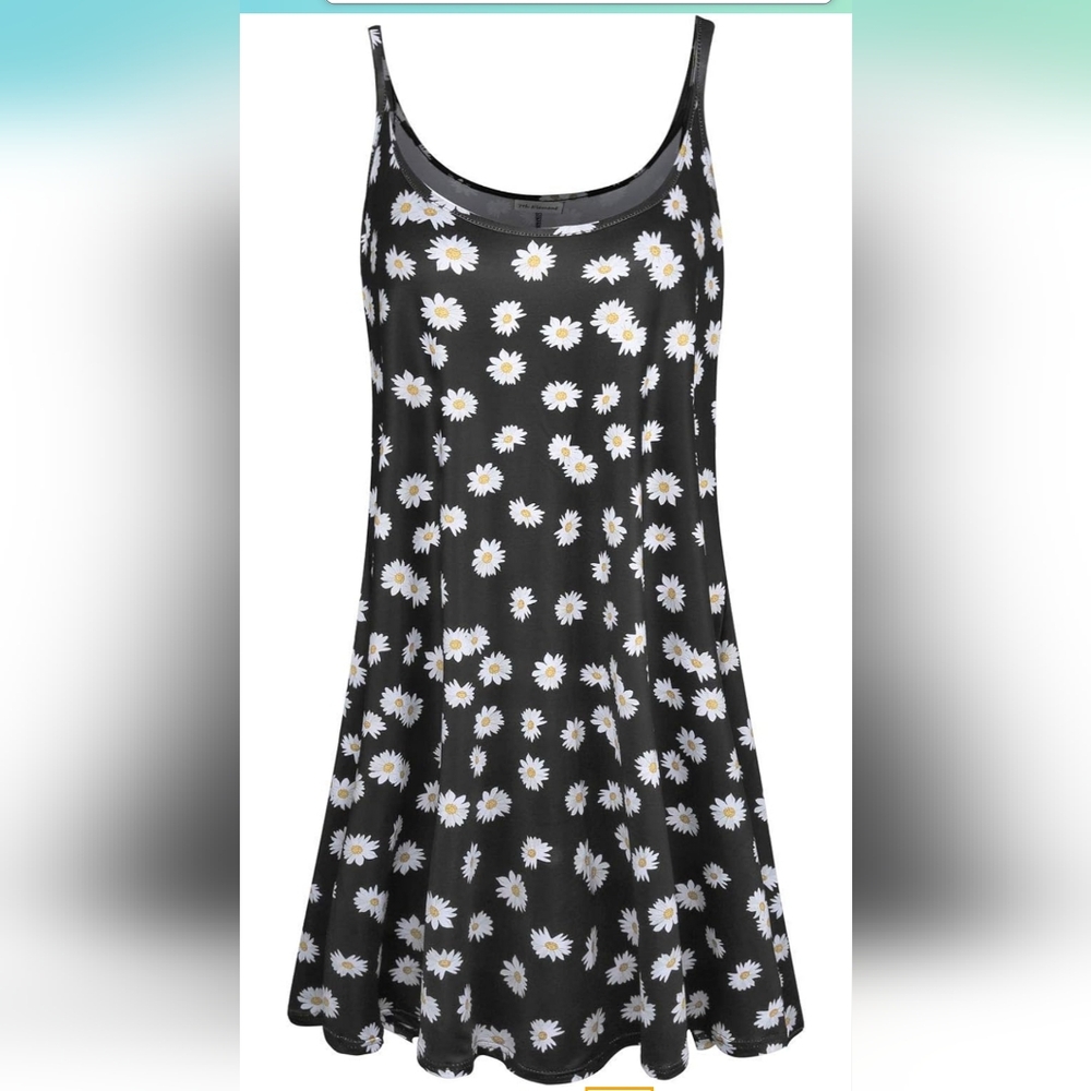 🆕 7th Element Women's Casual Spaghetti Syrap Loose Dress Plus Size 5X, NEW